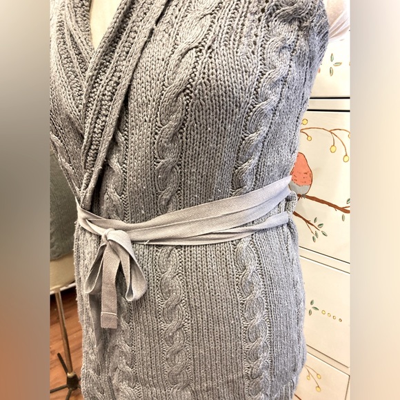 Guinevere Anthropologie silk/wool wrap sweater vest - Picture 4 of 5